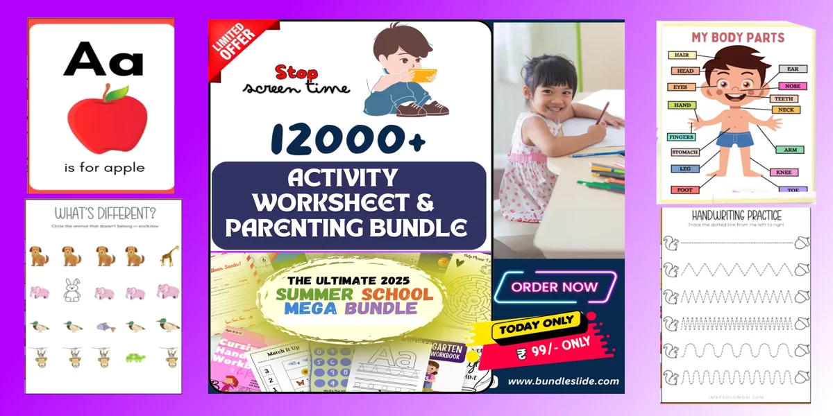 The Ultimate Kids’ Learning Pack – 12,000+ Printable Worksheets, Games & Coloring Pages